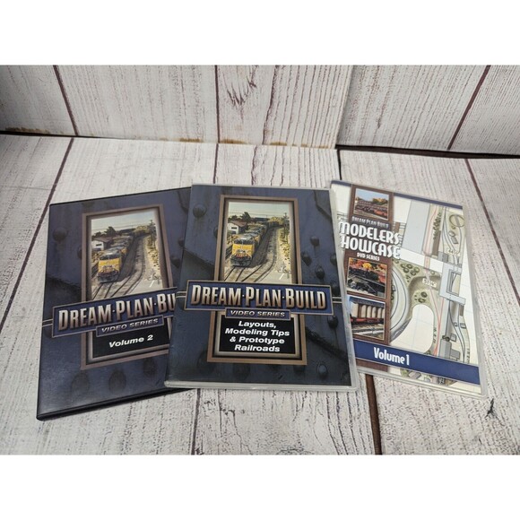 Model Railroad DVD Set x3: Dream Plan Build Layouts Modeling, Showcase, & Vol. 2 - Picture 1 of 12